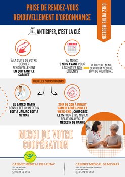 INFO : Accès médecin traitant, gestion des RDV et urgences